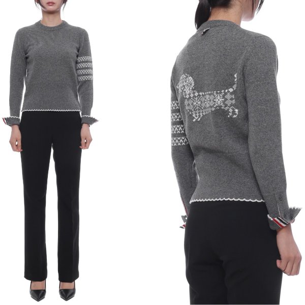 [부산점] 26SS 여성 사선 스트라이프 울 니트 (FKA514A Y1029 035 26S)