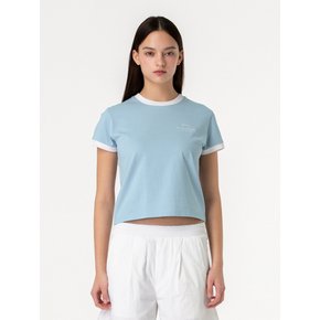 [코엑스몰] 반팔티 WOMEN`S COLOR BLOCK CROPPED TEE-LIGHT BLUE