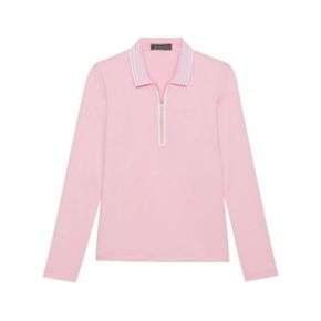 GFORE 지포어 FEATHERWEIGHT SILKY TECH NYLON QUARTER ZIP POLO (G4LC0K863-BLUSH) (여성 페더