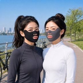 1+1 여름 스포츠 마스크 등산 골프 페이스 커버 얼굴 목 햇빛 가리개 자외선 차단 냉감 마스크