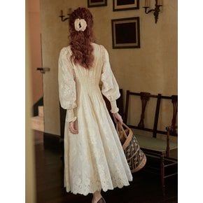 PM_Embroidery palace puff sleeve dress