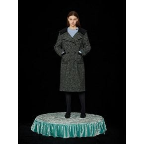 HOMESPUN DOUBLE COAT - BLACK