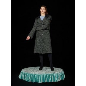 HOMESPUN DOUBLE COAT - BLACK