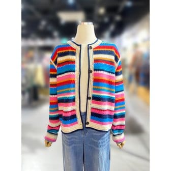 베네통 [여주점] 멀티 스트라이프 니트 자켓 (BAJKA1611)