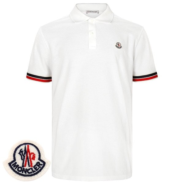 [부산점] 몽클레어 화이트 로고 폴로 티셔츠 8A00020 89A16 034
