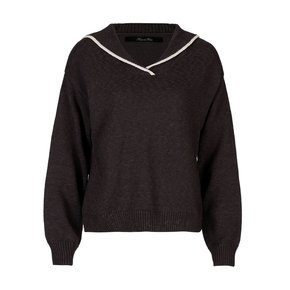 Marin Collar Knit Top Brown