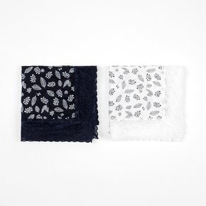 나뭇잎열매 에티켓 손수건 스카프 60 x 60 (cm)