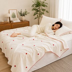 텐셀 모달 냉감침구 여름이불 도트 침구세트 여름패드 호텔침구 3컬러