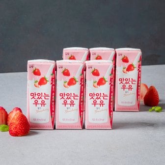 남양 맛있는우유 딸기6입