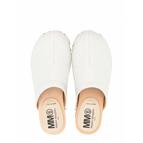 여성 뮬 슈즈 Wooden Closed 토 클로그 73418K1OFFWHITE 화이트 /8