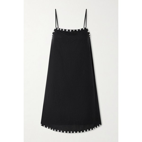 스타우드 로라 버튼 디테일 리넨 블렌드 미니 원피스 46376663162985436