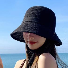 [더블디] 여성 3컬러 끈장식 디자인 캐주얼 비치모자 HAT71 (S10317531)
