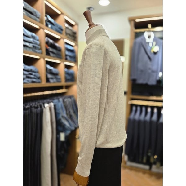 [여주점] 코오롱 브렌우드 남성 솔리드 워셔블 하프터틀넥 스웨터 BRWAW25531BEX BKX BUX GRX GYX WIX