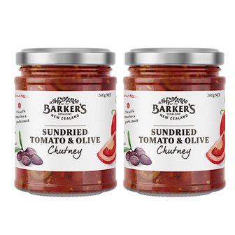  바커스 선드라이드 토마토 앤 올리브 처트니 소스 Barkers Tomato & Olive Chutney 260g 2개