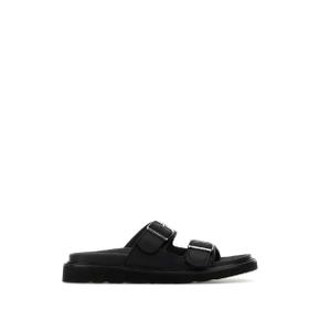 Black leather Kenzo Matto slippers BLACK