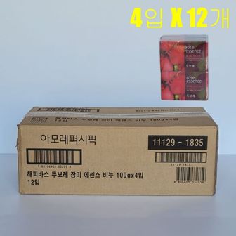 제이큐 해피바스 두보레 에센스 비누 100g4개입 12개1box