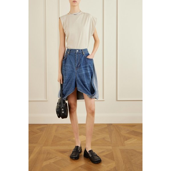 폴디드 데님 스커트 46376663163025249