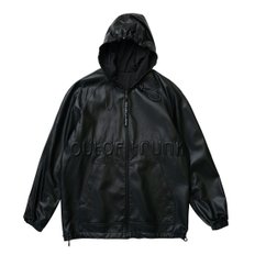 OOT Leather Zip-Up Hoodie