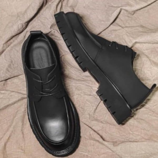 [옷자락] 남성 정장용 스퀘어토 블랙 로퍼 아웃솔 스티치