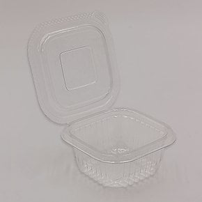 사각 원터치 용기(소) 100개 일회용 투명 소스컵 반찬 용기