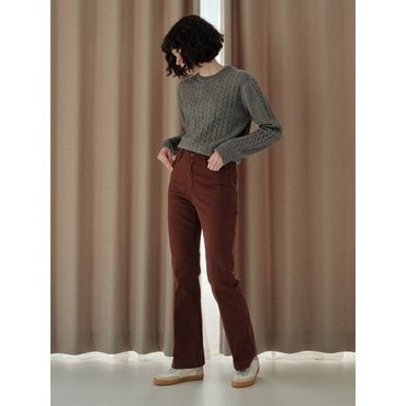 어센티 [기모][-6cm 숏버전 추가] COTTON FUZZY BOOTCUT PT_BROWN