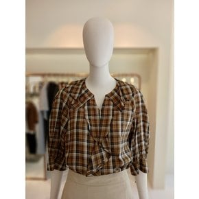 [여주점] 씨씨콜렉트 러플카라체크블라우스E253msc103