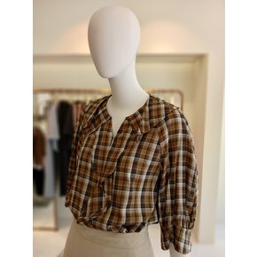 [여주점] 씨씨콜렉트 러플카라체크블라우스E253msc103