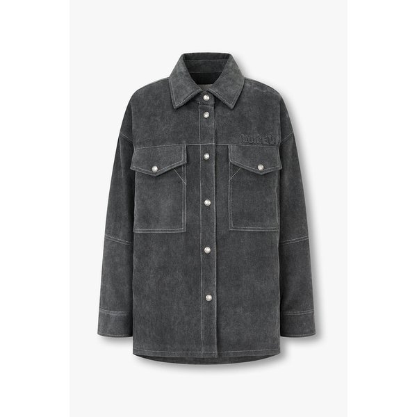 코듀로이 패딩 하프 셔츠 점퍼 7156120100169