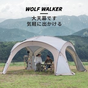 WOLF WALKER 초대형 돔 텐트 자립식 패밀리 캠프 가 볼형 아웃도어 캠핑 눈용 스커트 차양 방풍