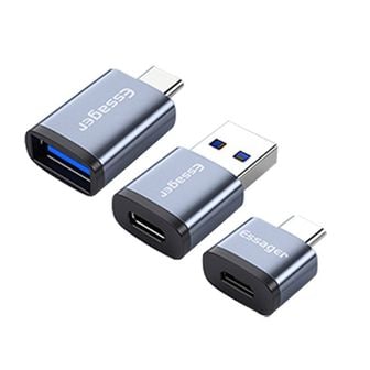 오너클랜 Essager C타입 USB3.0 메탈 변환젠더 Type-C OTG