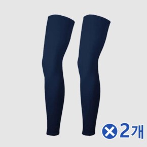 Yu 스포츠 레깅스 쿨링 발 토시 네이비 Sx 2개 다리