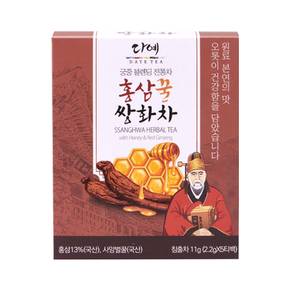 [본사직영] 다예 꿀 블렌딩 홍삼 쌍화차 티백 전통차 우려먹는차 5개입