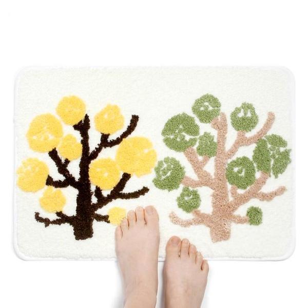 확대된 대표 송이송이나무 사각 발매트 40x60 미끄럼방지 현관매트 욕실매트 주방매트(1)