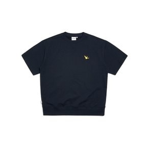 엔젤 와펜 스웨트 반팔 티셔츠 - NAVY / Z262UST040