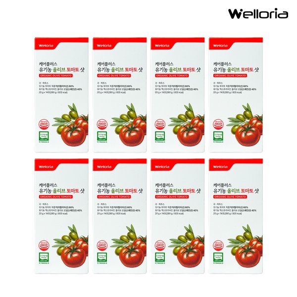 케어플러스 유기농 올리브 토마토 샷 8박스 (총 20g x 112포) / 지중해식 올토샷