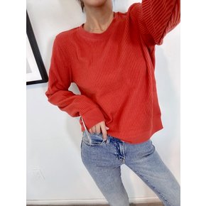 25FW 여성 써멀 크루넥 긴팔 티셔츠 레드 오커 A85WQJ57