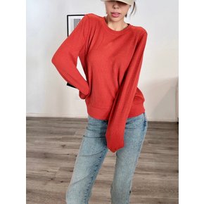 25FW 여성 써멀 크루넥 긴팔 티셔츠 레드 오커 A85WQJ57