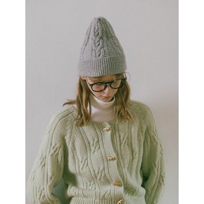 Super Fine Merino Wool Cable Knit Beanie