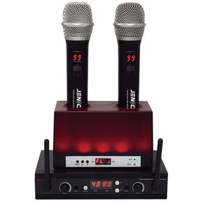 S-80X 충전식 무선 노래방마이크 블랙 색상 80채널 롱디스플레이 창 설계 충전 상태 표시등