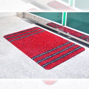 삼색잔디 현관매트_48x78cm 레드
