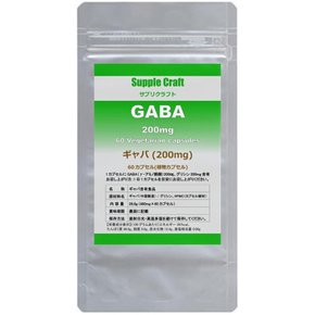 사프리 크래프트 GABA 개바 사프리 1 캡슐에 GABA와 글리신 200mg 60 캡슐 (60 일분)