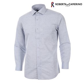 TC 프린트 일반핏 그레이 긴소매 셔츠 RM1-402-3