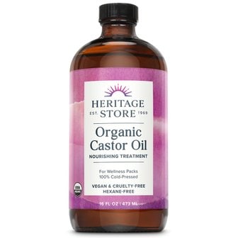  Heritage Store 헤리티지 스토어 유기농 피마자오일 캐스터오일 473ml Organic Castor Oil