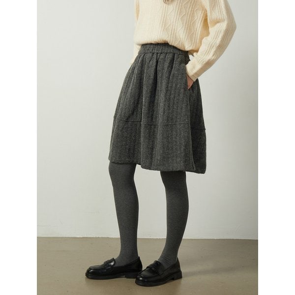 리레브 울 블렌딩 A라인 밴딩 스커트 UBNA_S0001