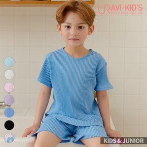 키즈 주니어 여아 남아 플리츠 아이스 반팔 티셔츠_BT666