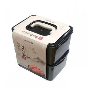 반찬통 4.5L 밀폐용기 김치 냉장고 정리용기 2P 카키