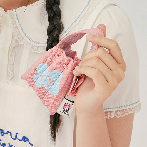 Lucky Pleats Knit Nano Bag My Melody Blossom Pink