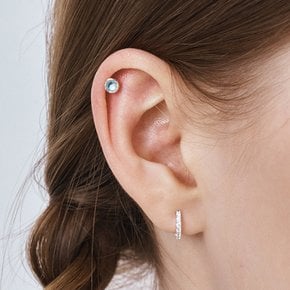 [sv925] ocean stone bezel piercing (White/Blue)