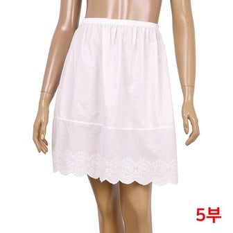 바풀 CN TN 아사면 5부 속치마 순면 반슬립 자수EDGE_P320378185