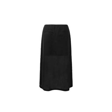 샵아모멘토 아모멘토 25SS Sheer Maxi Long Skirt, Black